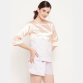 Womens Stylish Solid Satin Top And Short Night Wear